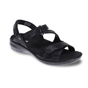 Revere Women's Zanzibar Black Lizard Leather Sandals Size 40